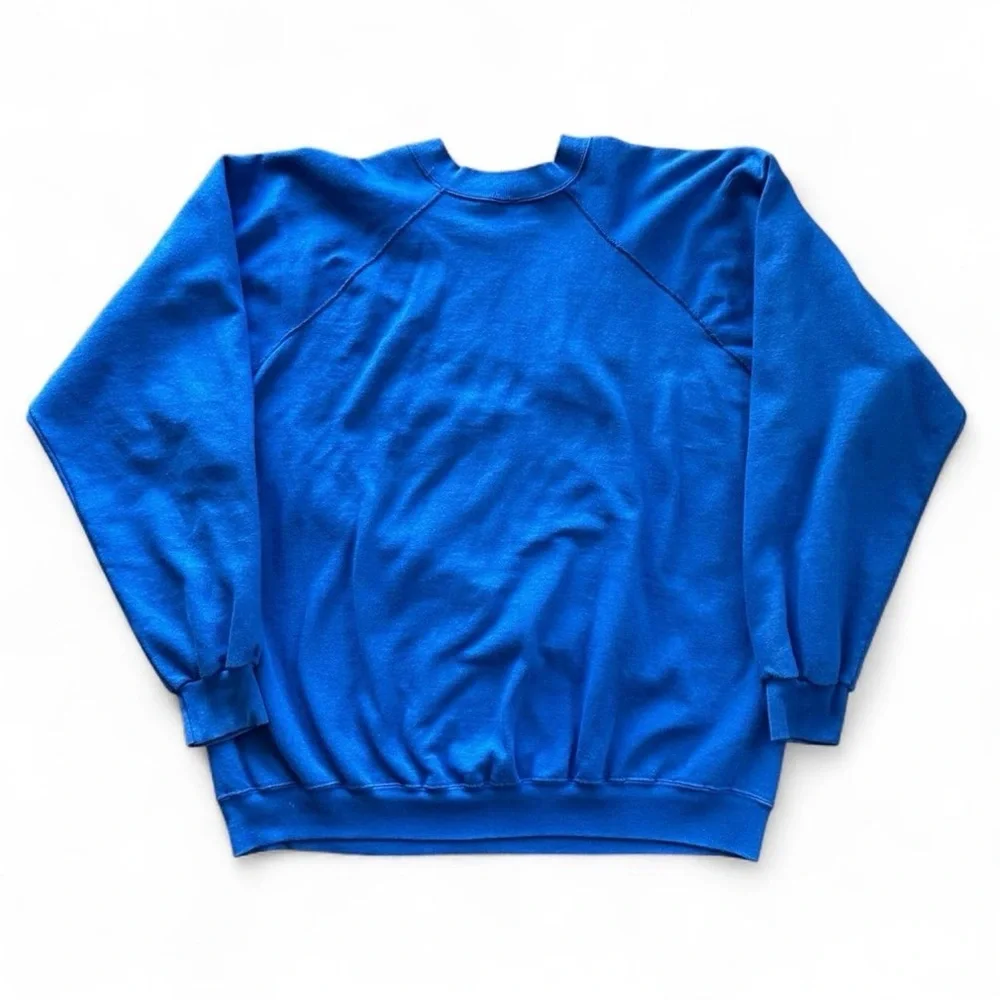 Vintage NFL New York Giants Blue Sweatshirt Trench Made in USA XXL